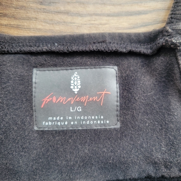 Free People Movement Jumpsuit Hot Shot Washed Black Boho Slouchy Womens Large - Picture 5 of 6